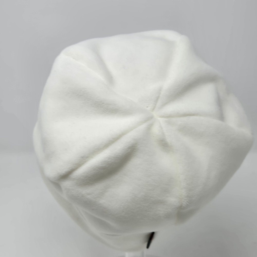 LANDS' END X AGD ALPHA GAMMA DELTA SORORITY CREAM FLEECE BEANIE HAT WOMEN OS - Picture 4 of 11